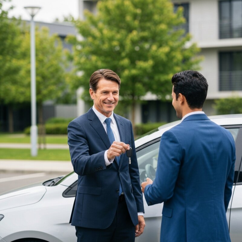 Przekazanie kluczyków do auta zastępczego z ubezpieczenia OC sprawcy.