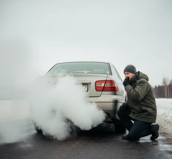 Czy biały dym z rury oznacza awarię uszczelki pod głowicą?