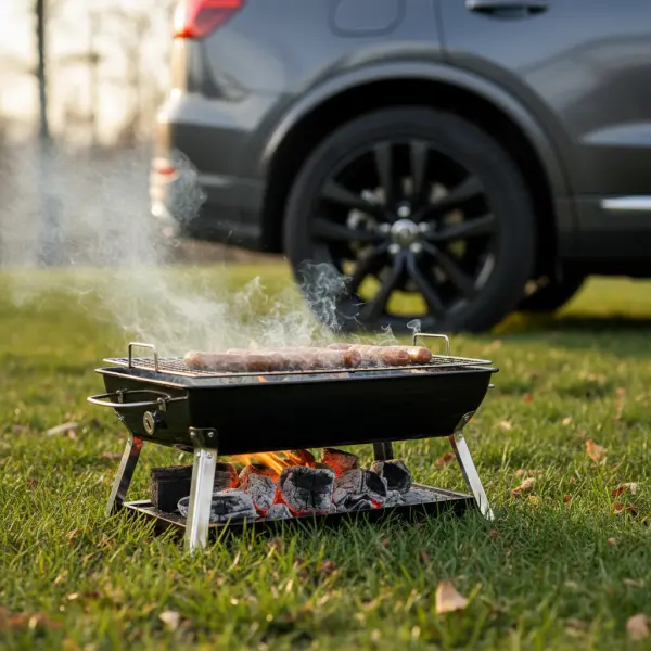 Czy można legalnie grillować przy aucie i czy grozi za to mandat?