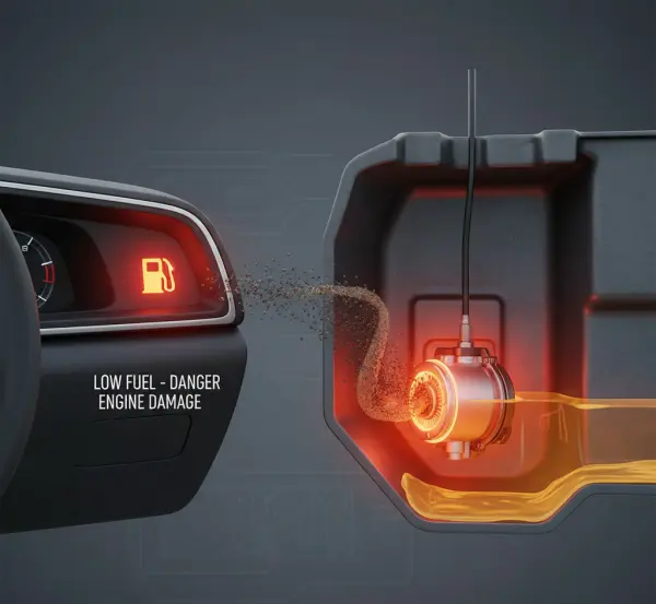 Dlaczego częsta jazda na rezerwie skraca życie pompy paliwa?