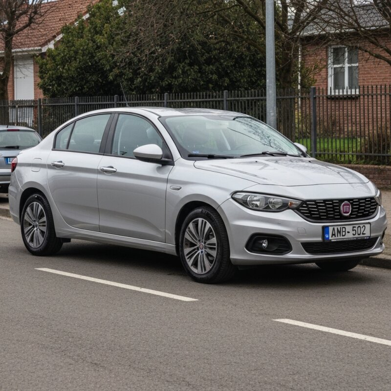 Używany Fiat Tipo sedan na parkingu – opinie i usterki.
