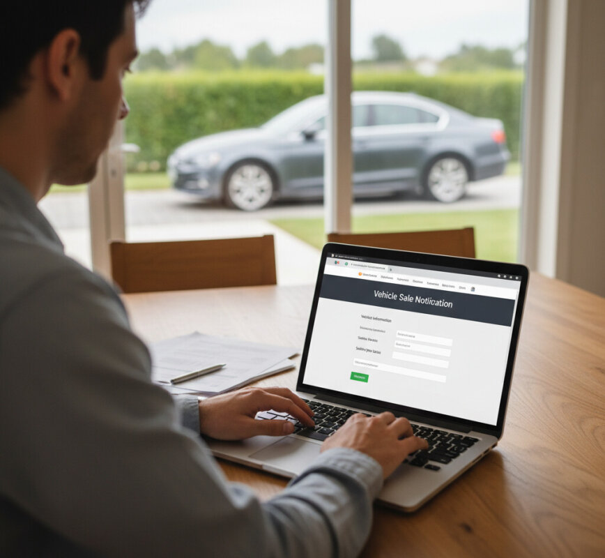 Zgłoszenie sprzedaży auta przez internet.