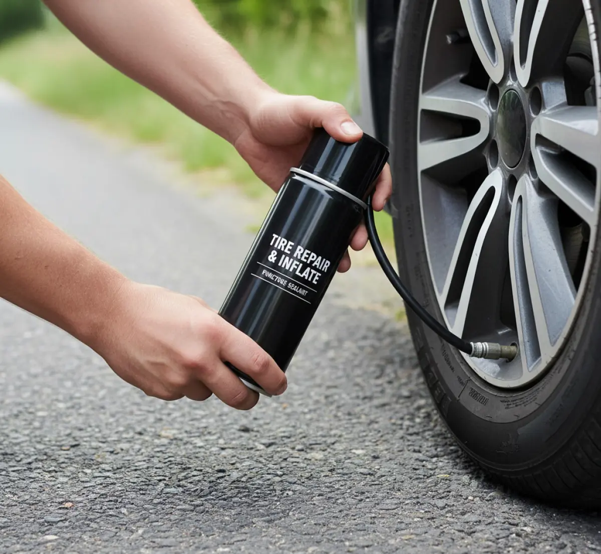 Jak użyć tak zwanej zapasówki w sprayu w sytuacji awaryjnej na drodze?