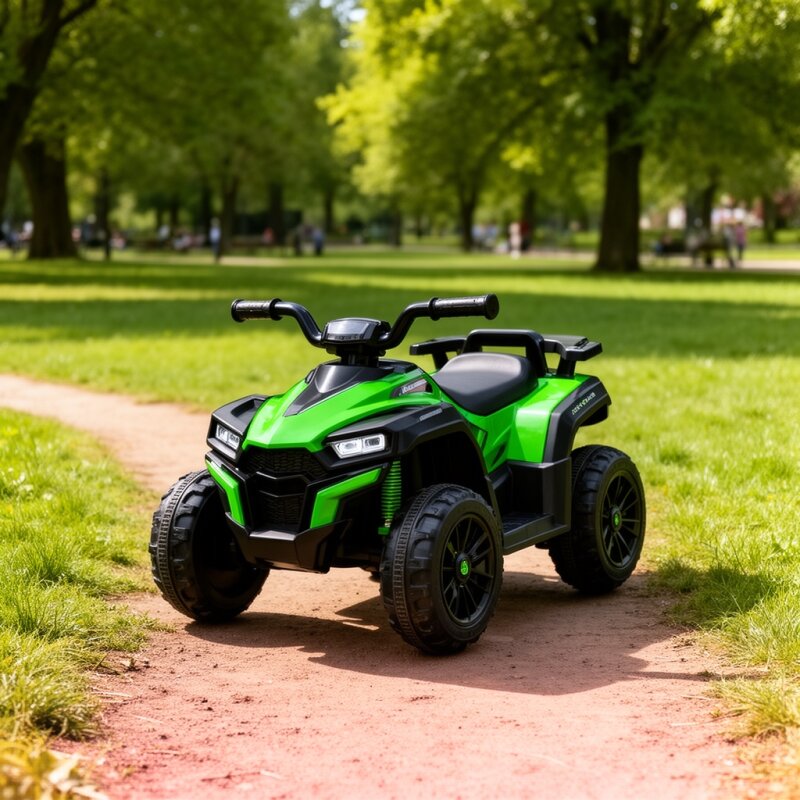 Mały quad elektryczny dla dzieci w parku