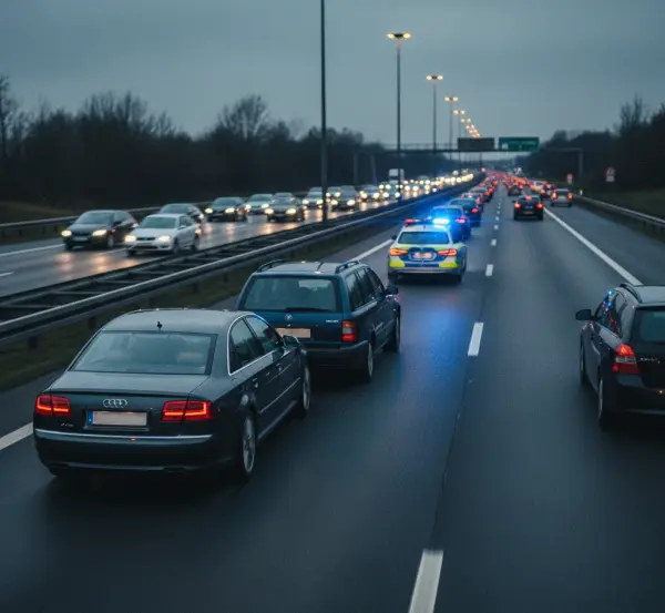Ile wynosi mandat za jazdę na zderzaku i jak policja mierzy odległość?