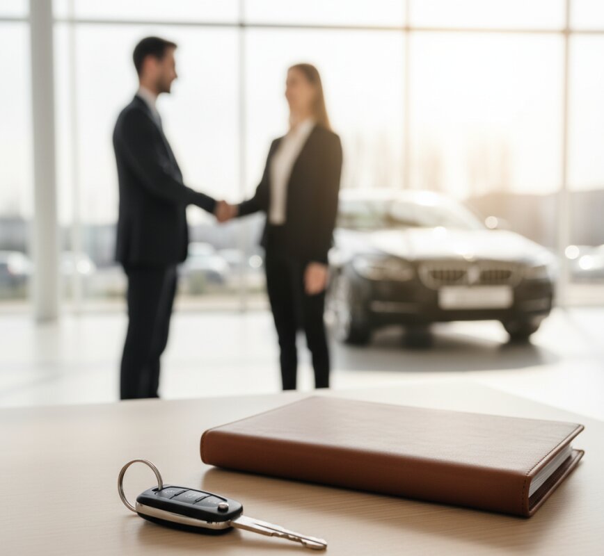 Nowy samochód w salonie z ofertą niskich rat kredytu balonowego.