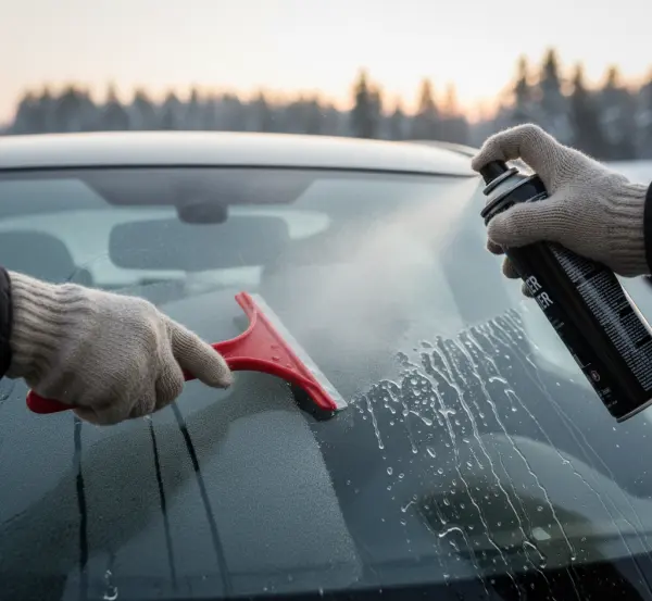 Co wybrać rano? Odmrażacz w sprayu czy klasyczną skrobaczkę?