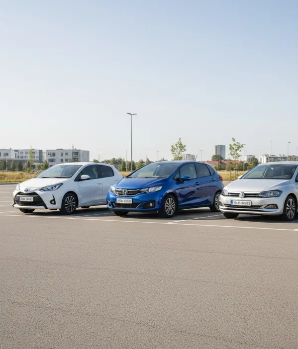 Ranking bezpiecznych aut miejskich dla mam obejmujący modele Yaris Jazz oraz Polo